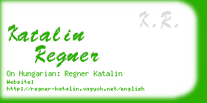 katalin regner business card
